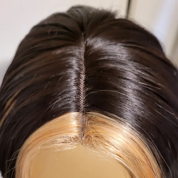 Skin Top Part Wig - Brown/Blonde - Picture 6 of 6